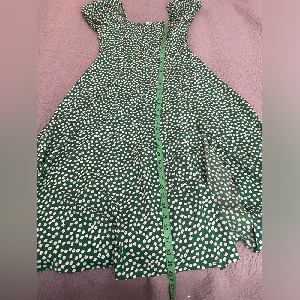 SHEIN FLORAL GREEN DRESS - Picture 5 of 8